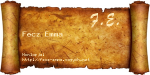 Fecz Emma névjegykártya