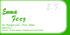 emma fecz business card